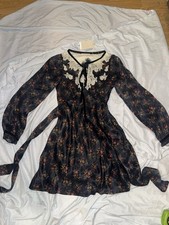 Doen Iveline Fashion Long Sleeve Dress Women's Size XXS Black