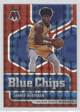 2020-21 Panini Mosaic Blue Chips Red Mosaic Prizm James Wiseman #12 uk2