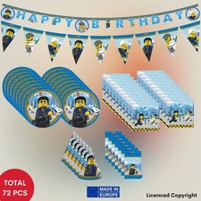 72-tlg. Lego City Party Set für Kindergeburt...