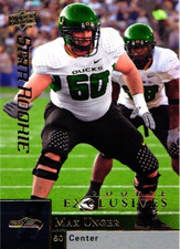 2009 Upper Deck, Star Rookie, Max Unger 49th Pick Second Round, Seattle Seahawks
