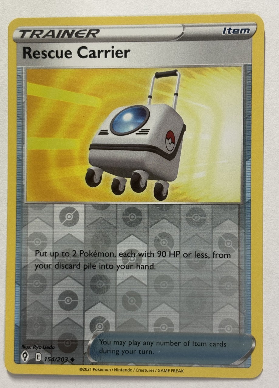 RESCUE CARRIER 154/203 UC EVOLVING SKIES REVERSE HOLO MP RYO UEDA