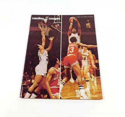 1973-74 Carolina Cougars vs Generic Opponent ABA Basketball Program