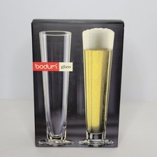 Pair of Bodum Bistro Beer Pilsner Glasses 13 ...