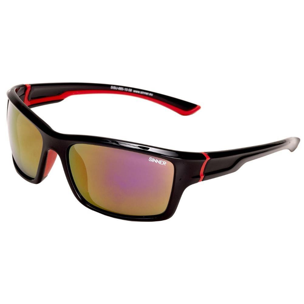 Sinner Women's Black Cayo Sport Sunglasses Red - Image 5