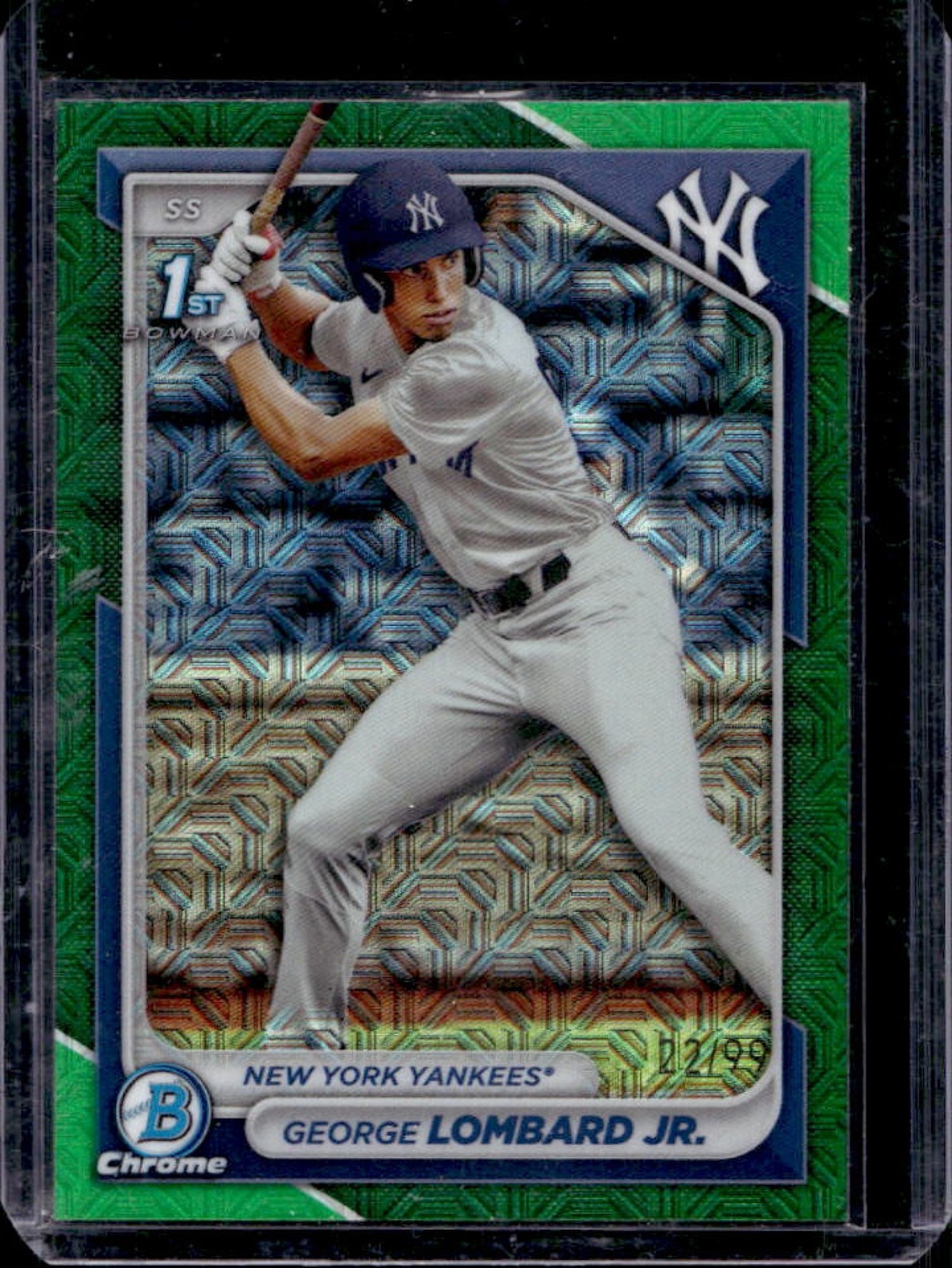 2024 Bowman Mega Box George Lombard Jr. Chrome 1st Mojo Green Refractor #22/99