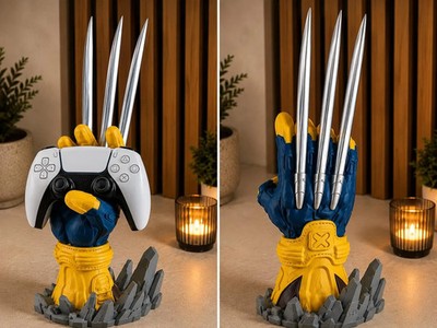 Claw Hand Gaming Controller Stand | 3D Printed Holder | Universal Gamepad Displa