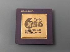 Cyrix 6x86L-PR166+GP CPU, Ceramic Gold Top 133MHz ~ Fully Tested Good