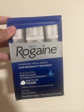 Rogaine Men s 5 Minoxidil Foam Hair Regrowth Treatment, 3x2.11 oz, Exp 09/2027