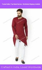 Indian Traditional Kurta Top Tunic Mens Dress Any Ocassion Wear Shirts Kurta
