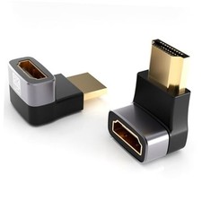 8K 60Hz Right Angle HDMI Adapter, 90 Degree and 270 Degree HDMI Adapter 2 Pack