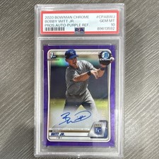 2020 Bowman Chrome Bobby Witt Jr. Purple Refractor /250 CPA-BWJ PSA 10