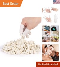 White Latex Finger Cots Finger Protectors, Disposable Medium-Sized Finger Glo...