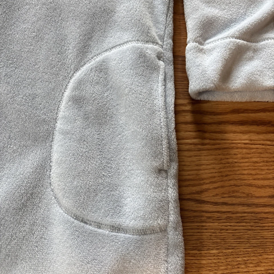 Miss Elaine Light Blue Long Sleeved Soft Full Zip Up Robe Sz Med - Image 4 of 4