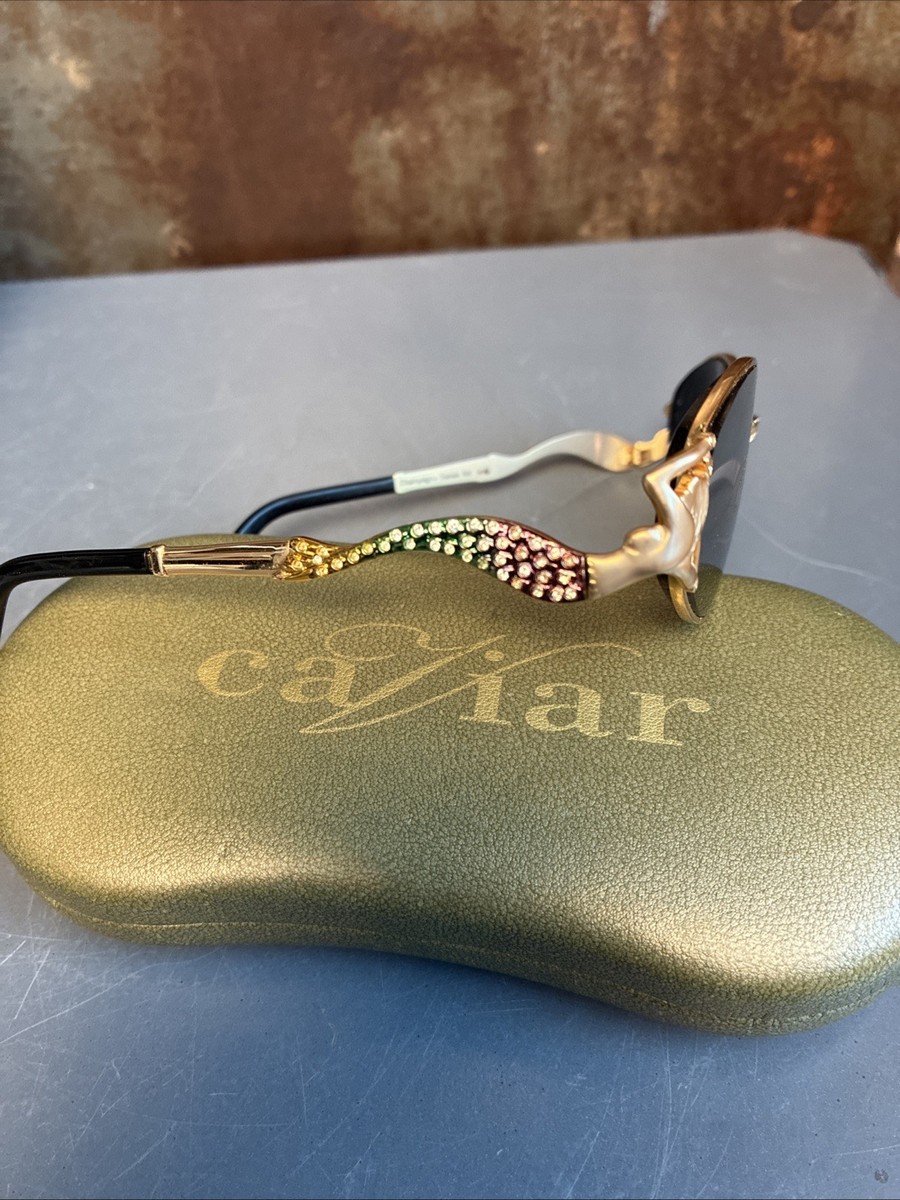 Caviar Champagne Series 6842 C. 33-16-135 Sunglasses With Case View 4