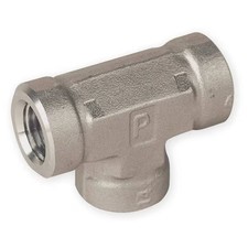 Parker 4-4-4 Ft-S Tee, Carbon Steel, 1/4 In, Fnpt