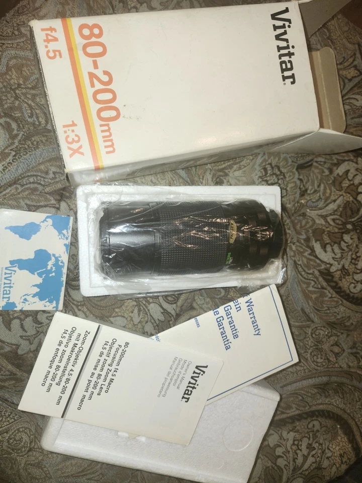 Vivitar 80-200mm F4.5 For MINOLTA M/MD Mount MACRO 1:3X Zoom Lens NEW in Box - Image 2 of 3