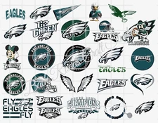 Philadelphia Eagles  Waterslide Nail Art Decals Set Of 50  Instructions & Bonus
