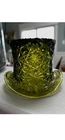 fenton daisy and button top Glass hat Vintage 👀