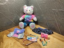 Build A Bear Pastel Swirl Kitty Cat Soft Toy Plush + Accessories R/Description