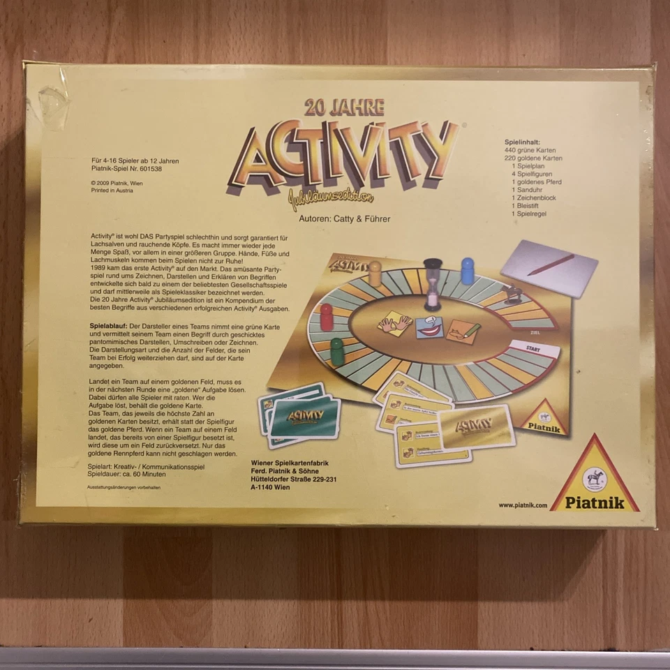 Activity 20 Jahre Jubiläumsedition Komplett !! Piatnik Brettspiel Spiel Familie - Bild 2 von 4