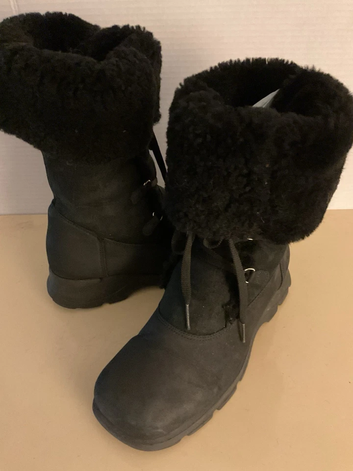Botas impermeables La Canadienne para mujer negras de gamuza de oveja talla 9,5 euros 40,5 Foto 3 de 4