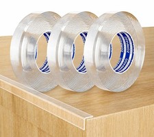 3 Rolls Clear Soft Corner Protectors Furniture Strip 0.8 in x 3.28 FT Edge