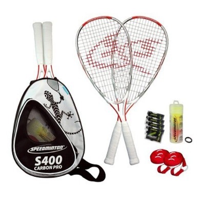 Speedminton S400 Complete Set Original Badminton Carbon Rackets X2 Birdi Speeder