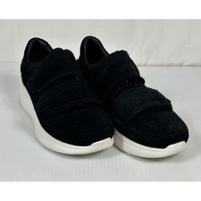 UGG Ashby Spill Seam Trainer Black Suede Chunky Platform Sneakers Women 10