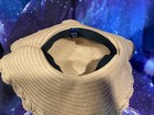 Sun Hat Straw Scalloped Brim White Band Floppy Wide Brim Beach — photo 2