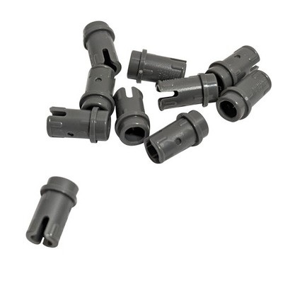 10 NEUE LEGO Technic, Pin 1/2 with Friction Ridges BlÃ¤uliche Dunkelgrau