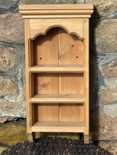 Vintage Rustic Pine Shelves Small Wall Hanging Unit Farmhouse Kitchen Spice Rack