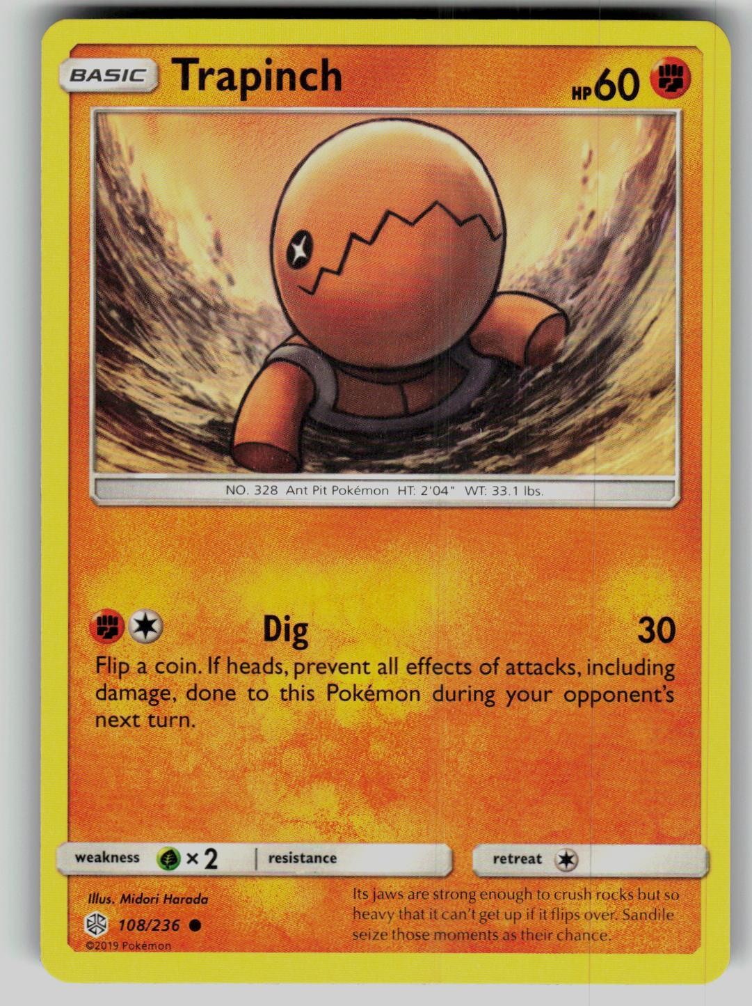 Trapinch 108/236 Cosmic Eclipse Pokemon Common