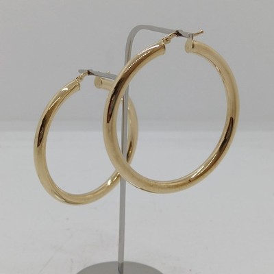 Creolen Ohrringe Aus Groß Größe Gelbgold 18KT 7,2 Gramm (2864)