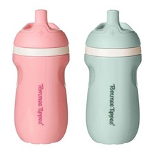Tommee Tippee Insulated 9oz Sporty Spout Toddler Water Bottle, No Spill, Sippy C