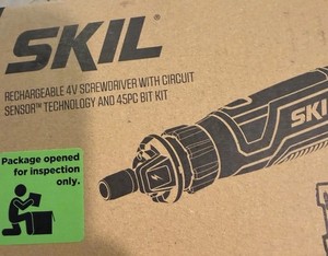 SKIL Rechargeable 4V Cordless Screwdriver with Circuit Sensor Technology, Includ