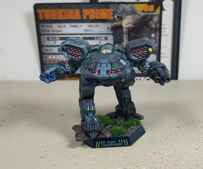 #ad Battletech Pro Painted Turkina With Pilot And Mech Cards $45.00