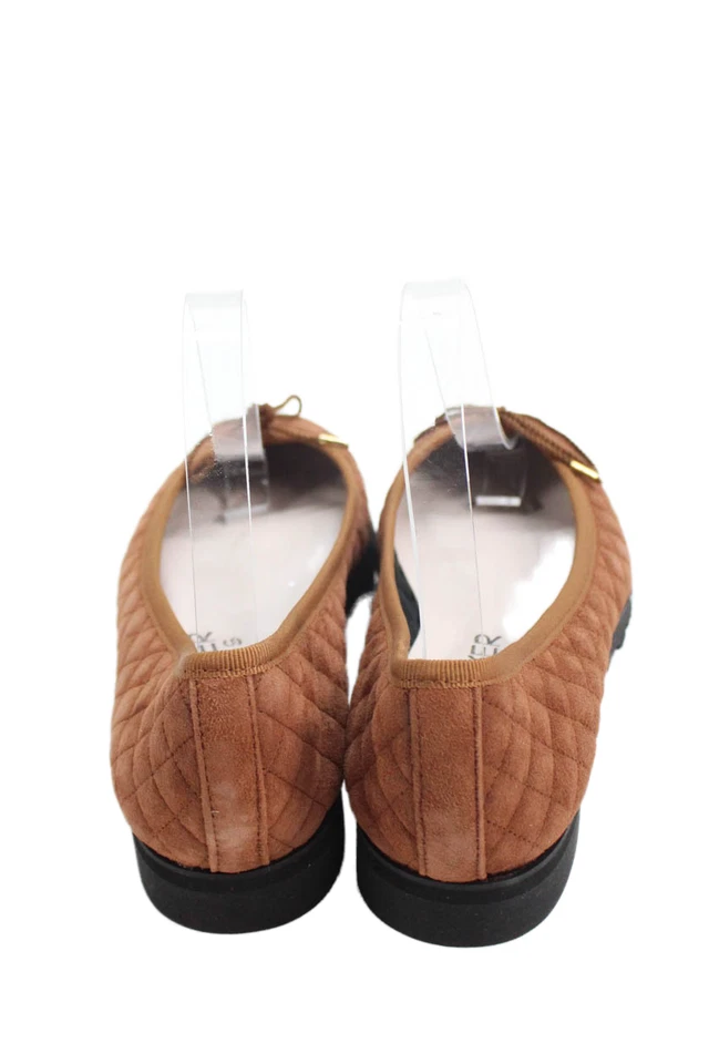 Женские стеганые туфли на плоской подошве с бантом Paul Mayer Accent цвет коричневый размер 8 - Изображение 3 из 4