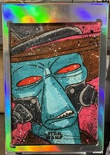 Starwars Topps Chrome Cad Bane 🔥 #1/1 Sketch By Jeffrey Benitez🔥
