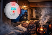 Kompakter CO- Gas Alarmmelder für Wohnmobil, Camper & Caravan