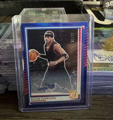 Panini 2025-26 Donruss Basketball Allen Iverson 76ers #177 Auto 01/25