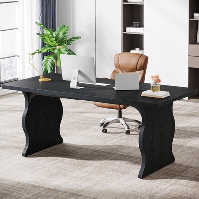 Tribesigns 63-Inch Large Executive Desk, Modern Computer Office Desk Workstat...