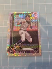 AARON SCHUNK 2025 Topps Chrome Xfractor X-Fractor refractor RC Rookie card SP