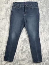 NYDJ Jeans Womens 12 Skinny Blue Stretch Made in USA Classic Casual Denim