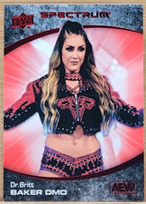 2021 UPPER DECK AEW SPECTRUM DR. BRITT BAKER DMD RED #D/50