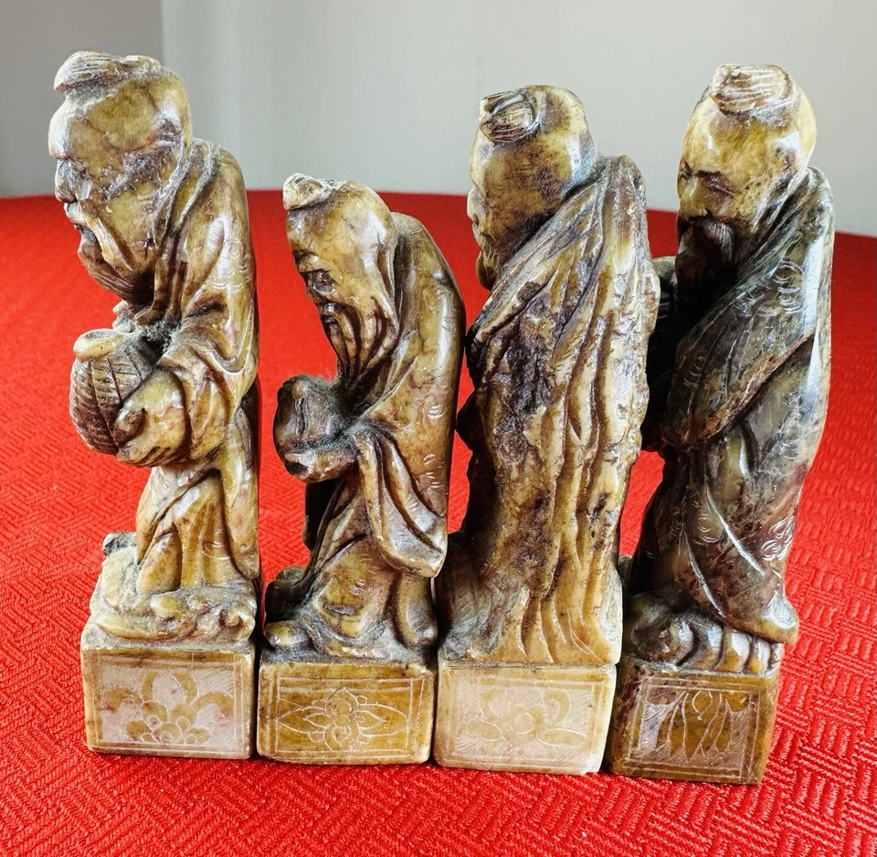 LOTE DE 4 Shou Fu Lu Longevidad Riqueza Felicidad Feng Shui Decoración del Hogar Chino MCM Foto 4 de 4