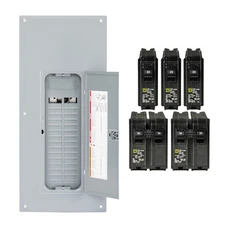 Square-D Homeline 225-Amp 30-Space 60-Circuit Indoor Main-Breaker Panel Box Load