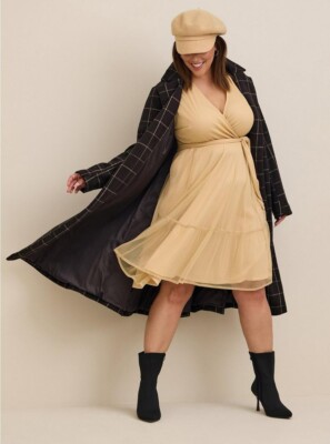 plus size gold club dress Plus Size Fitted Satin Halter Slit Gown by Ladivine CH079C – ABC Fashion main image 1