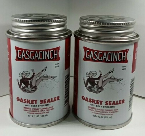 Gasgacinch Gasket Sealer & Belt Dressing 4oz Brush On (2 PACK)