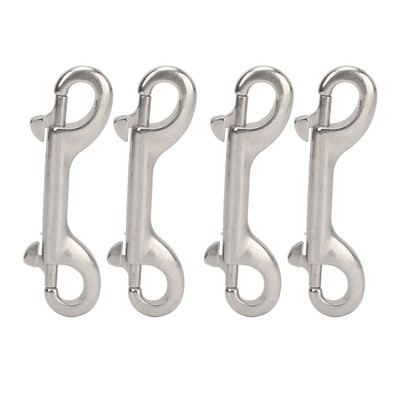 Length 115mm/ Bearing 110kg 4PCS Double Ended Bolt Snap Hooks Marine Grade B