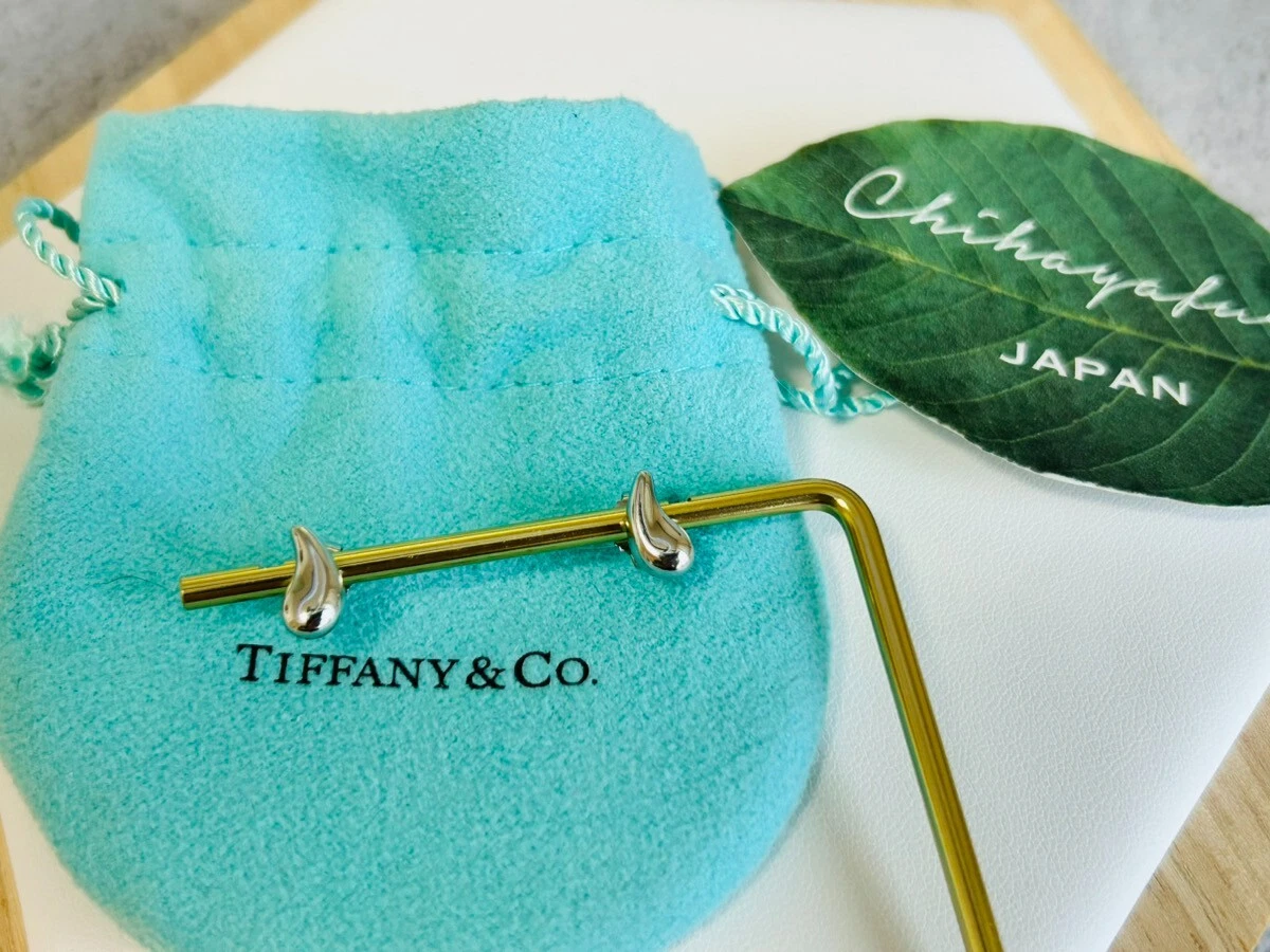 Tiffany & Co. Ohrringe Träne Tropfen PT950 Platin schneller Versand
